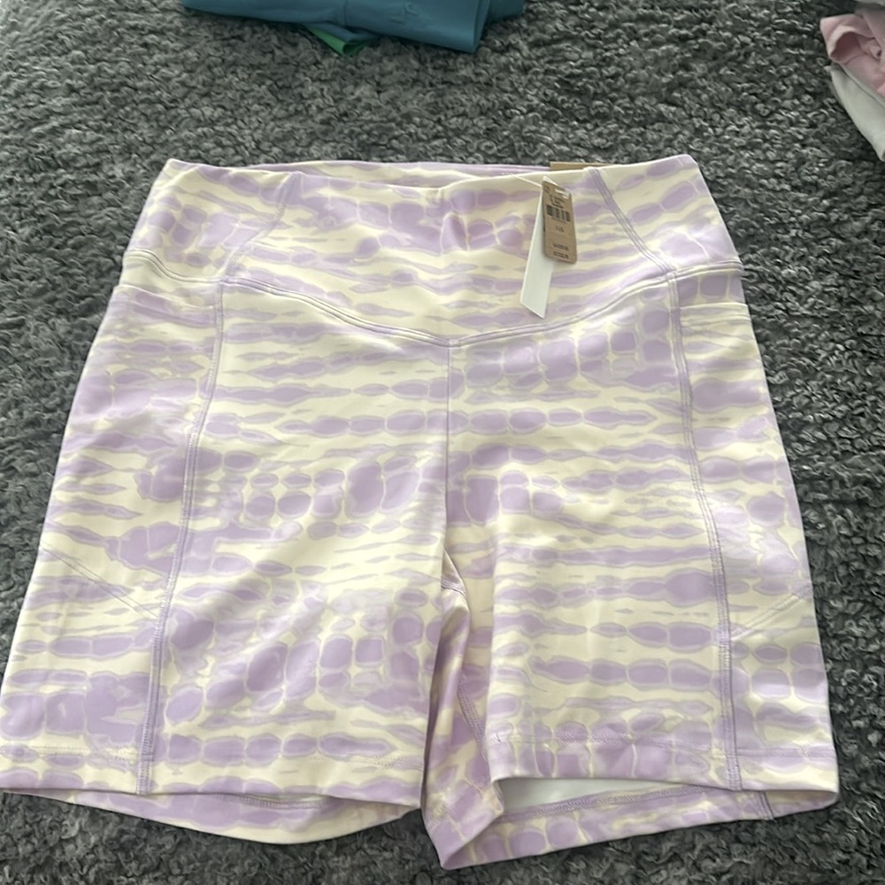 Pink High waist biker shorts